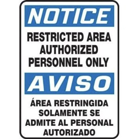 Accuform BILINGUAL OSHA NOTICE Safety Sign SBMADM406VA SBMADM406VA